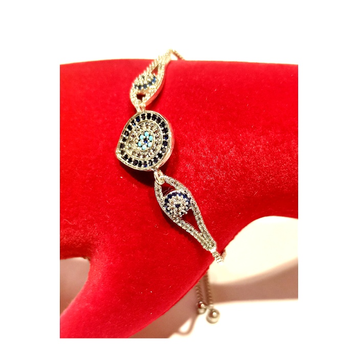 Monalisa Home Gümüş Renk Lüks Figürlü Gösterişli Ayarlanabilir Bileklik