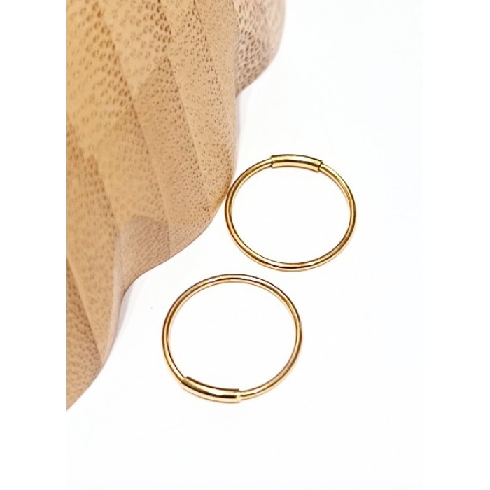 Monalisa Home Sarı Renk  Halka Unisex Çelik Küpe