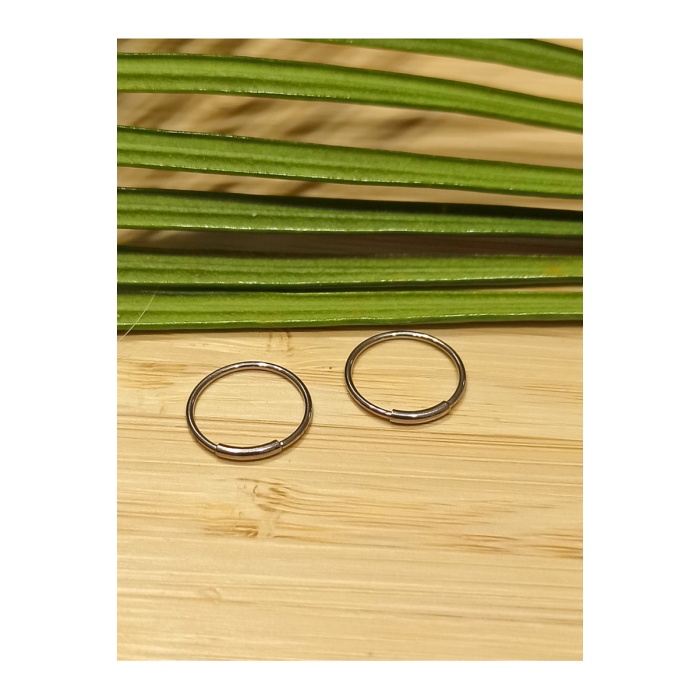 Monalisa Home Gümüş Renk  Halka Unisex Çelik Küpe