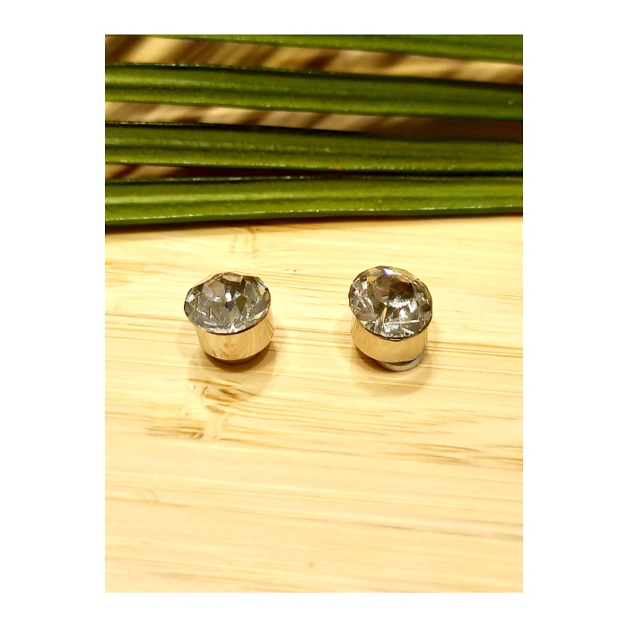 Monalisa Home Pırlanta  Mıknatıslı  (Delik olmayan Kulaklar İçin)  Unisex Çelik Küpe