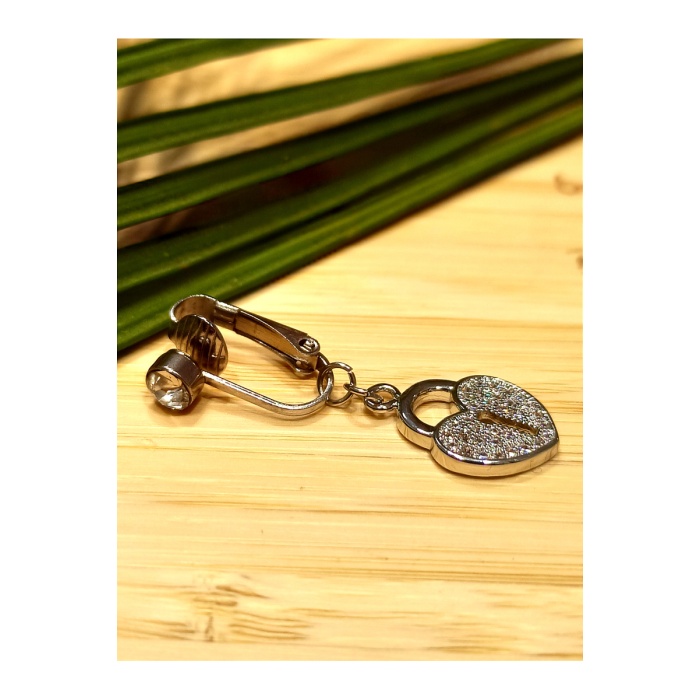 Monalisa Home Gümüş Renk Taşlı (Delik olmayan Göbek İçin) Göbek Pirsıng