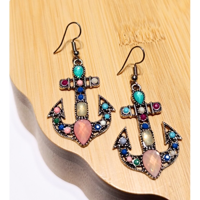 Monalisa Home Lüks Renkli Figürlü Otantik Küpe