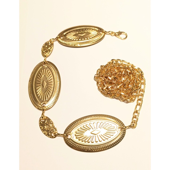 Monalisa Home Sarı Renk Altın Görünümlü Figürlü Bel Zinciri