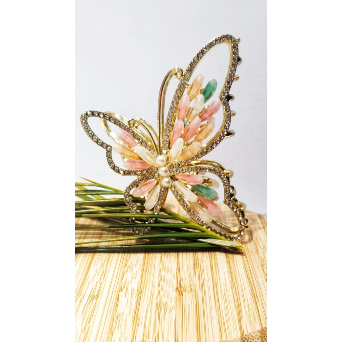 Monalisa Home 10 cm Lüks Gösterişli Renkli Metal Kıstırma Toka