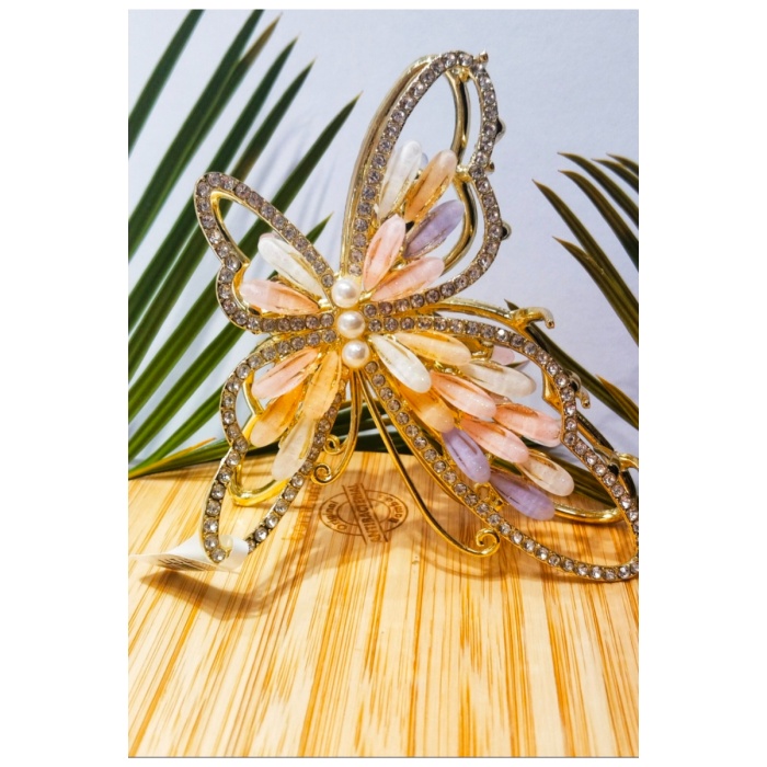 Monalisa Home 10 cm Lüks Gösterişli Renkli Metal Kıstırma Toka