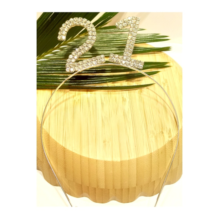 Monalisa Home Taşlı 21 Yazılı Doğum Günü  Taçı