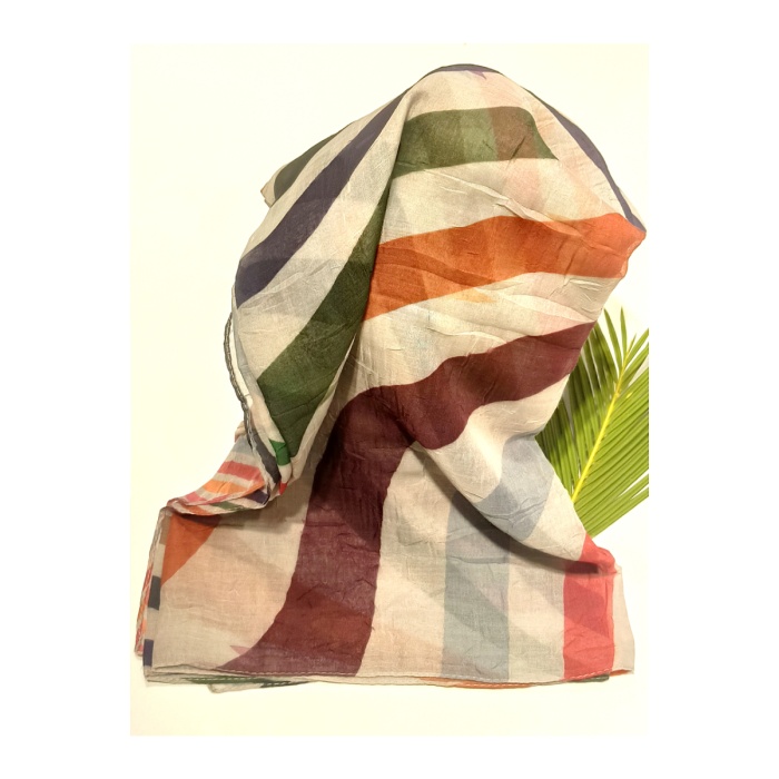 Monalisa Home 90x90 Lüks Figürlü Gösterişli Dökümlü Eşarp