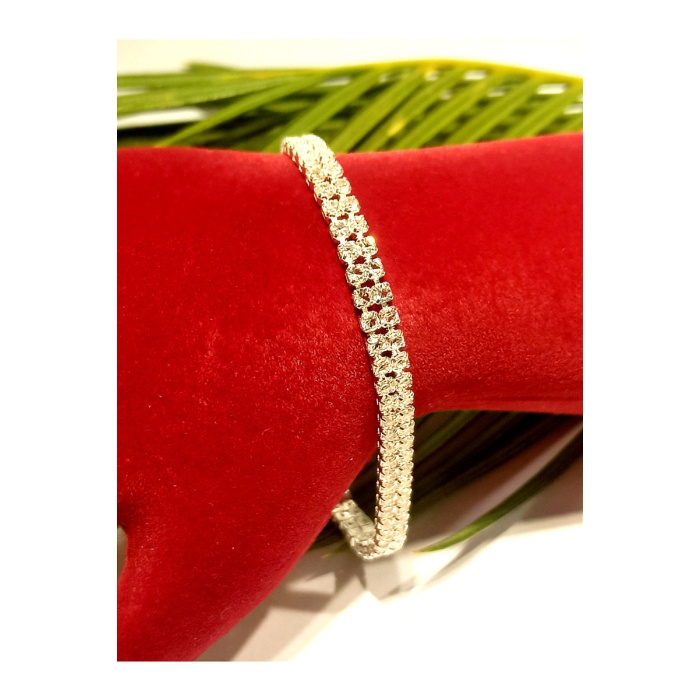 Monalisa Home Gümüş Renk  Gösterişli Figürlü Parlak Bileklik