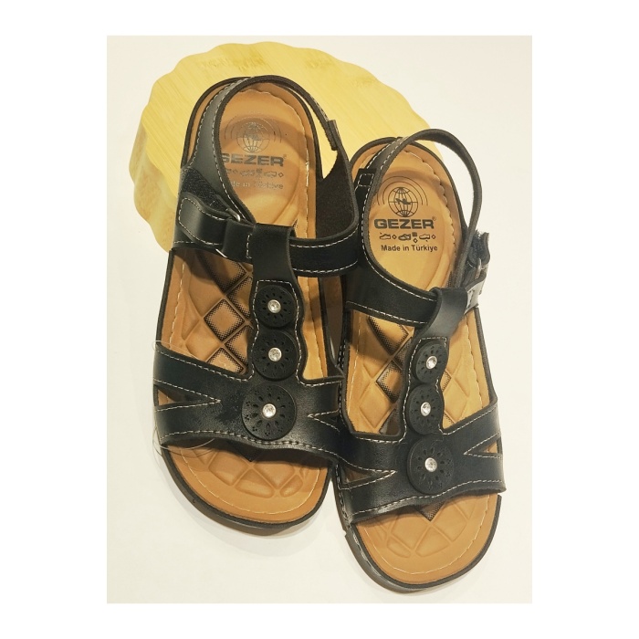 Monalisa Home 36 Numara Siyah Renkli Figürlü Gösterişli Sandalet