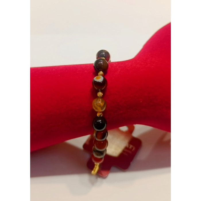 Monalisa Home Lüks Renkli Akik Taş Figürlü Bileklik