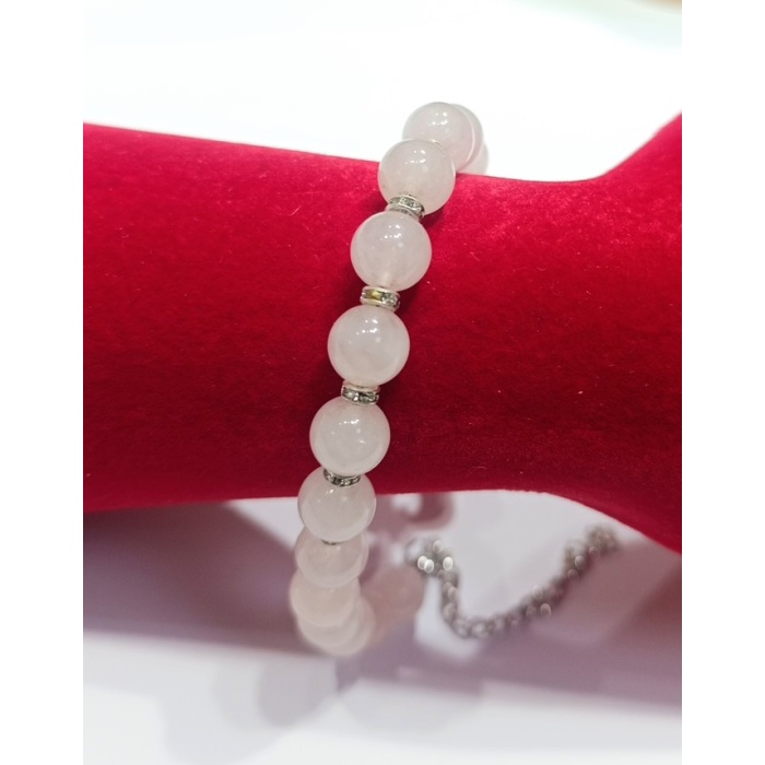 Monalisa Home Lüks Renkli Pembe Kuvars Taşı Figürlü Bileklik