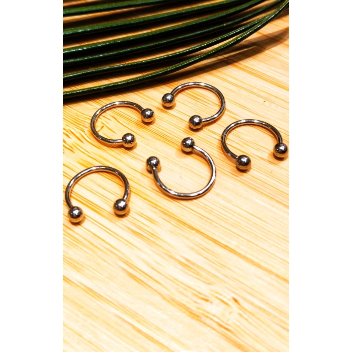 Monalisa Home Gümüş Renk Beş Adet 13mm Yarın Ay Pirsing