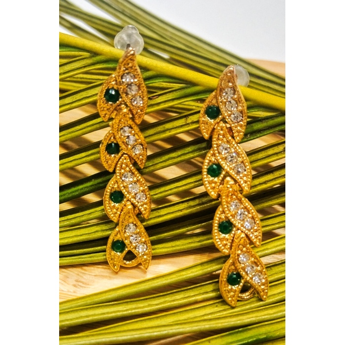 Monalisa Home  Çelik Taşlı Gold Renk Küpe