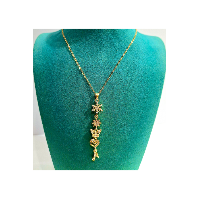 Monalisa Home  Lüks Figürlü Gösterişli  Kararmaz Çelik Kolye