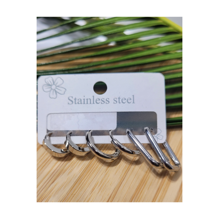 Monalisa Home  Çoklu Lüks Figürlü Gösterişli 6 Lı  Kararmaz  Çelik Küpe