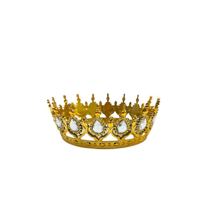 Monalisa Home Taşlı Pasta Tacı 13cm Mika Gold