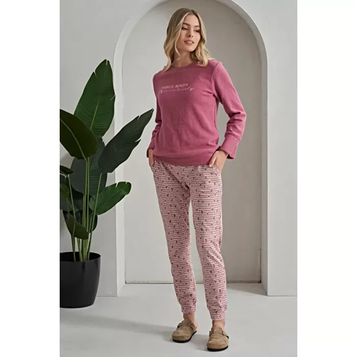 Koyu Pembe Pijama Takımı S Beden
