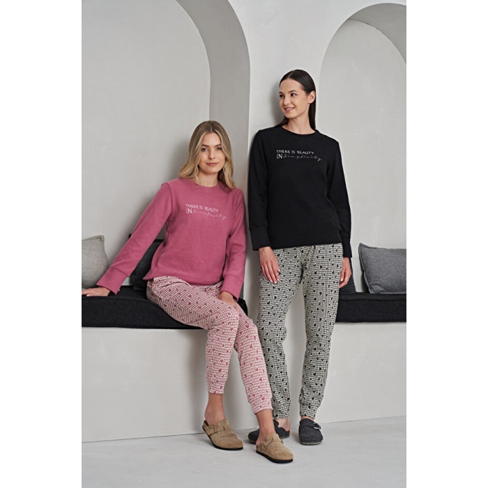 Koyu Pembe Pijama Takımı S Beden