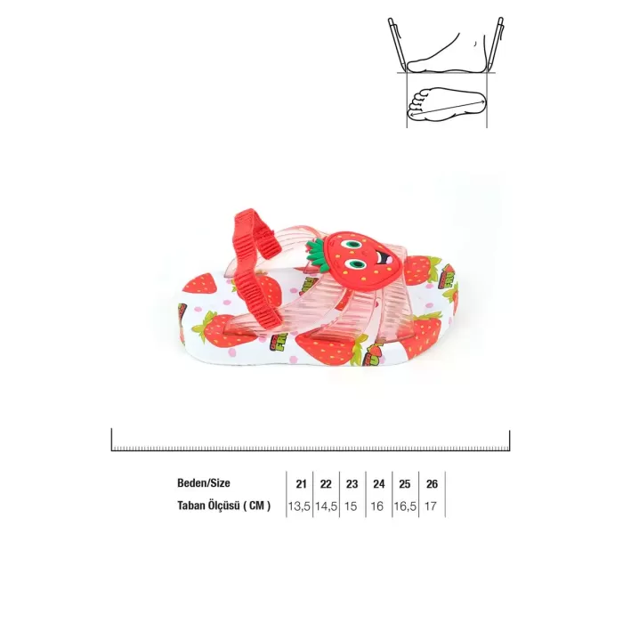 Monalisa Home 23 Numara Renkli Lastikli Islak Zemine Uygun Terlik-Sandalet