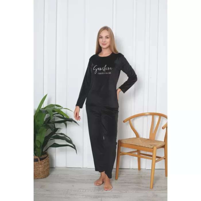 Monalisa Home Lüks Gösterişli Kahverengi L Beden Pijama Takımı