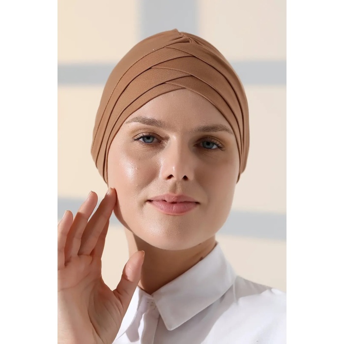 Monalisa Home Şık 3 Bantlı Bone Koyu Krem Renkli