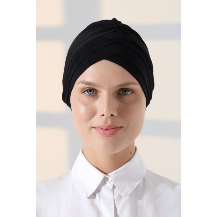 Monalisa Home Şık 3 Bantlı Bone Siyah Renkli