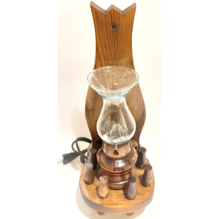 Monalisa Home Lüks Şık Ahşap Gaz Lambası