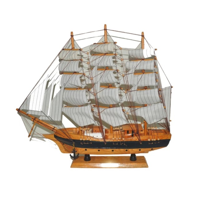 Monalisa Home 37 cm Uzunlukta Ahşap Yelkenli Maket Gemi