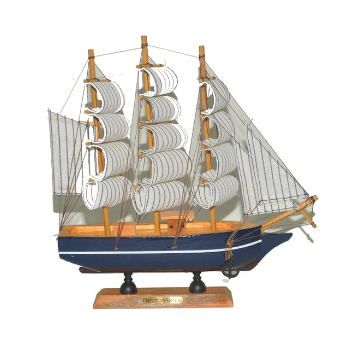 Monalisa Home 15cm Uzunlukta Ahşap Yelkenli Maket Gemi