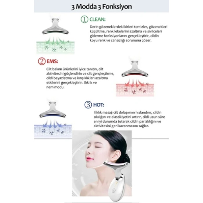 Monalisa Home Yüz Ve Boyun Kırışıklık Karşıtı Ve Giderici Ems Güzellik Cihazı