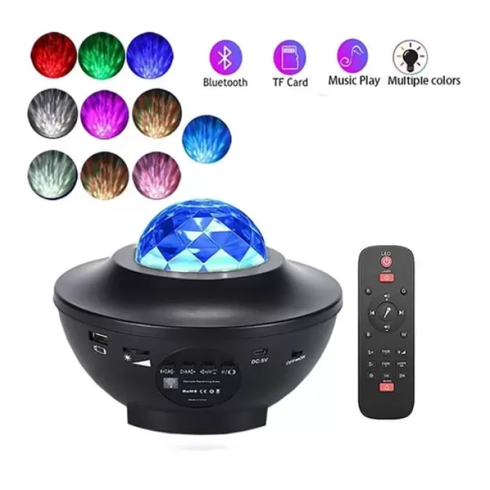 Monalisa Home  Bluetooth Hoparlörlü Galaksi Işık Projektörü Yatak Odası için Gece Lambası