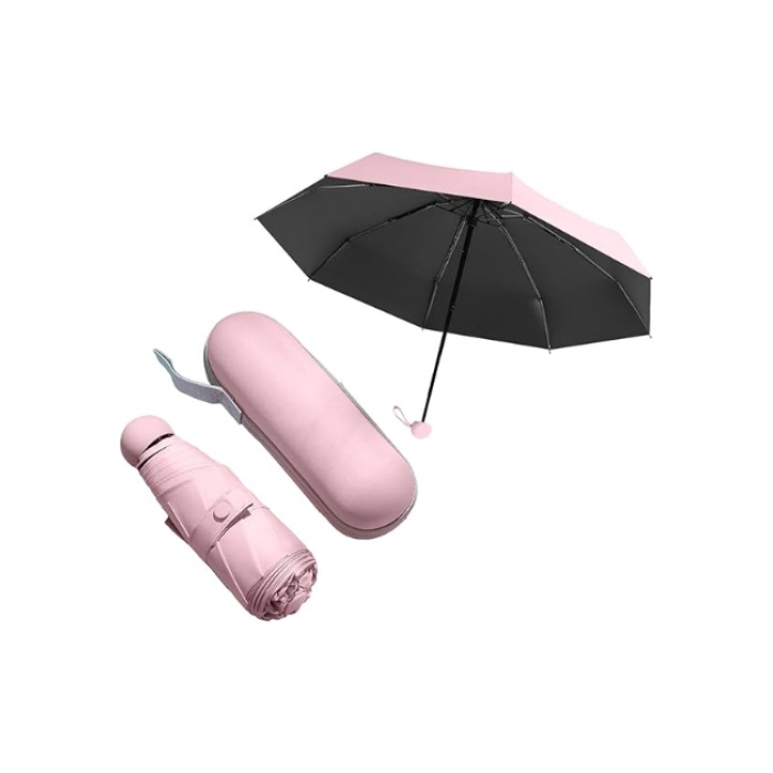 Monalisa Home  Pembe Renk Katlanır Çanta İçi Lüks Şemsiye