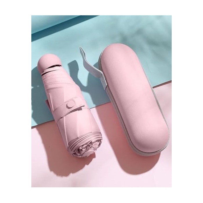 Monalisa Home  Pembe Renk Katlanır Çanta İçi Lüks Şemsiye