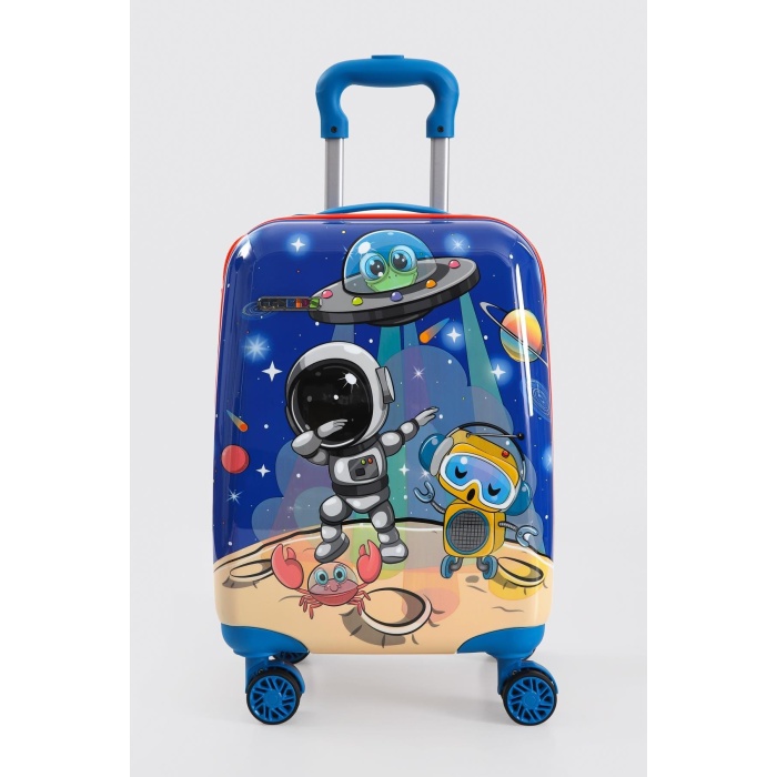 Monalisa Home Lİsanslı Lüks Renkli Figürlü Çocuk Valizi