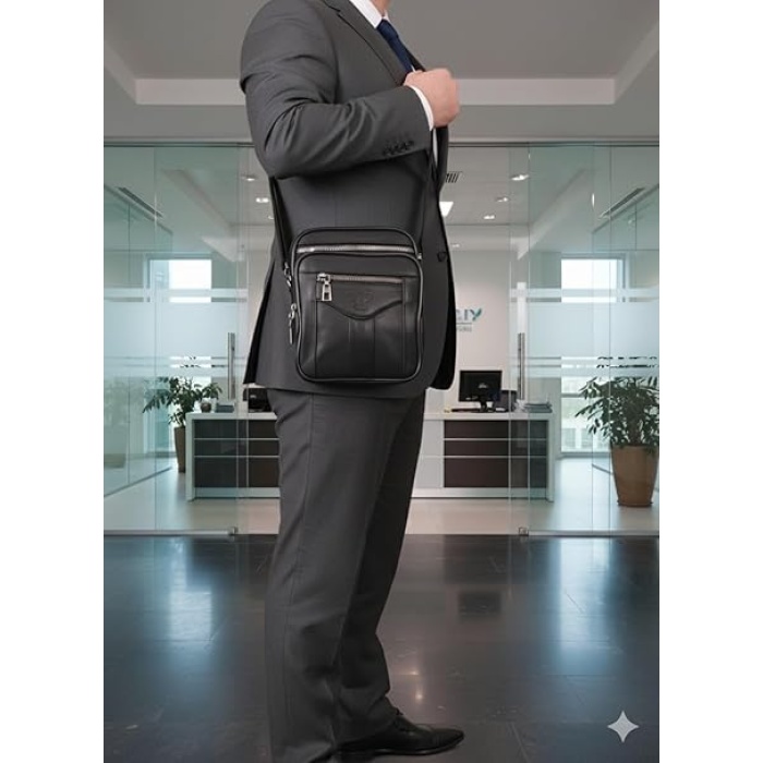 Monalisa Home Kasalı Bölmeli Deri Erkek Çantası