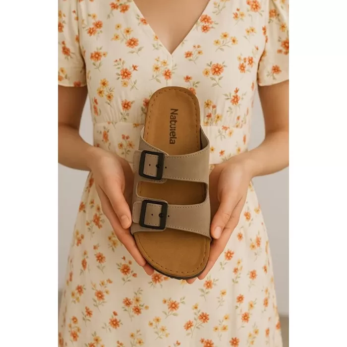 Monalisa Home Lüks Natural  40 Numara Unısex  Terlik