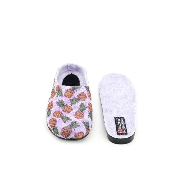 Monalisa Home 36 Numara Kışlık Keçe Çıkarılabilir İç Taban Ev Bahçe Kadın Terlik