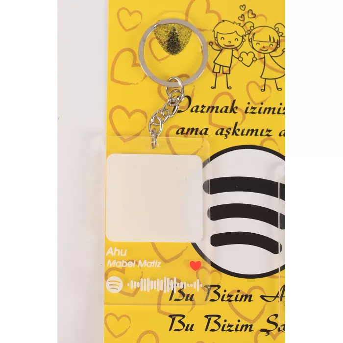 Monalisa Home Gümüş Sevgili Parmak Izi Anahtarlık Seti