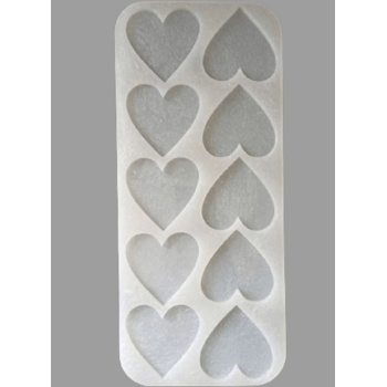 10lu Kalp - Hobi Silikon Kalıbı- Kod:inci Sntm128