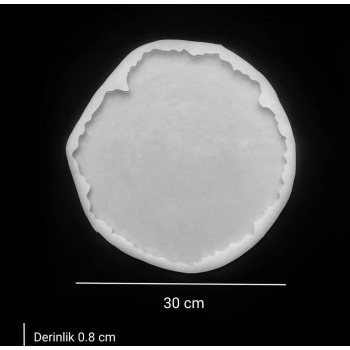 Tırtıklı Yuvarlak Tepsi Kalıbı  - Silikon Kalıbı- Kod:inci Sn14-10