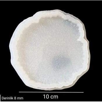 Tırtıklı Doğal Taş Görünümlü Altlık Kalıbı 10cm derinlik 8  mm - SntB104 (inci)