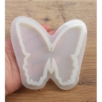 Kelebek Reçine Epoksi Bardak Altı Kalıbı - (inci)