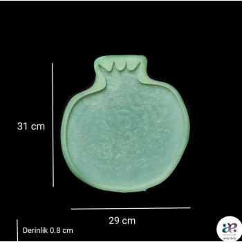 Nar Model - Silikon Reçine Epoksi Tepsi Kalıbı -SNTT151 (İnci)