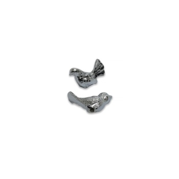 Epoksi Tepsi Kulp Başlığı Kuş Gümüş Model Bir Çift