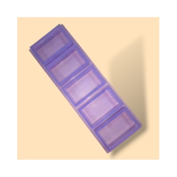 5 Adet Dikdörtgen Reçine Epoksi, Çoklu Mum,Sabun ve Beton Kalıbı 8 cm