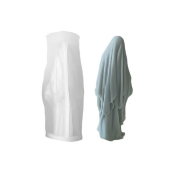 Pelerinli Büyücü Çarşaflı Kadın Cadılar Bayramı Mum Kalıbı - Hobi Silikon Kalıbı -Kod:1218