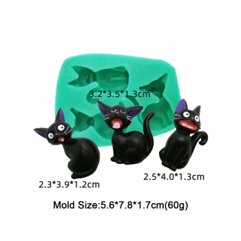 3D Şaşkın Kediler Silikon Reçine Epoksi Silikon Kalıbı - Kod:M9