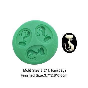 Çoklu Modern & Asil Kedi Silikon Reçine Epoksi Silikon Mum Kalıbı - Kod:M11