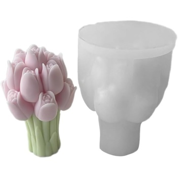 Lale Demeti Mum & Sabun Silikon Kalıp Modeli Kod