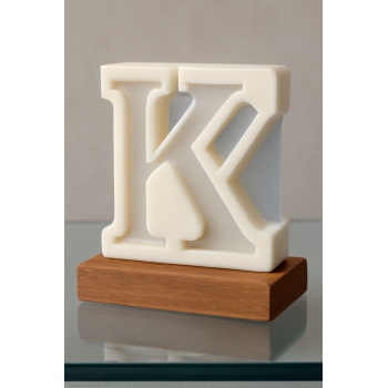 K Harfi Epoksi Beton Mum Kalıp - L Boy